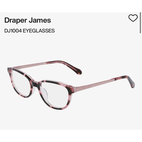 DRAPER JAMES DJ1004 664 Blush Tortoise Girls Kids Eyeglasses 46-16-125